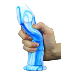 F*CK MY COLOR Gode Vipriks 18 x 5cm Bleu-Blanc